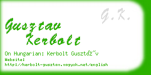 gusztav kerbolt business card